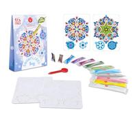 Sabbiarelli Sand-it For Fun - Bag Snowflakes Flocons de Neige - Mini Set de bricolage créatif : colorie avec le Sable les décorations flocons de neige, 12 couleurs, Cadeau pour filles 8 ans et plus