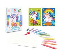Sabbiarelli Sand-it For Fun - Bag Unicorns, Mini-set Créatif de Sand Art pour Enfants 5+ : 12 Sachets de Sable Coloré et 2 Feuilles A6 avec Dessins de Licornes - Loisirs Créatifs, Idée Cadeau