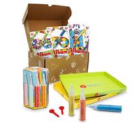 Sabbiarelli Sand-it For Fun - Boîte Tout le Monde Masqued, Kit Créatif pour Colorier avec du Sable, Atelier Créatif, Fête de Carnaval et Anniversaire, Enfants 5+