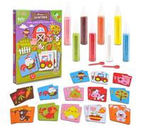 Sabbiarelli Sand-it For Fun Kit La Ferme - Ensemble d'Activités Créatives: Colorie avec le Sable et joue au Memory, Idée Cadeau Anniversaire Pour Enfants 3 Ans+