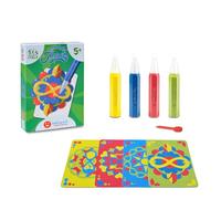Sabbiarelli Sand-it For Fun - Kit Mandala Infinity, Set Créatif de Sand Art 5+ : 4 Stylos de Sable Coloré et 4 Feuilles A6 avec Mandalas à Colorier - Activités Manuelles, Idée Cadeau