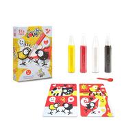 Sabbiarelli Sand-it For Fun - Kit Oiseaux Farfelus 3+ | Kit de Sand Art 100% Made in Italy avec Sable Coloré, Dessins Adhésifs et Accessoires | Cadeau Enfants 3-5 ans