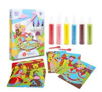 Sabbiarelli Sand-it For Fun - Kit Princess 5+ | Kit de Sand Art Princesses 100% Made in Italy avec Sable Coloré, Dessins Adhésifs et Accessoires | Loisirs Créatifs Fille 5-12 ans