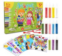 Sabbiarelli Sand-it For Fun - Maxi Kit Art&Craft 5+ | Kit de Sand Art 100% Made in Italy avec Sable Coloré, Dessins Adhésifs et Accessoires | Cadeau Créatif 5-12 ans