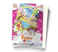 Sabbiarelli Sand-it For Fun - Poster Printemps : 1 Grande Feuille Adhésive A3 pour Sand Art avec 1 Dessin à Colorier avec du Sable Coloré (NON INCLUS) - Hobby Créatif, Activité Manuelle 12-99 ans