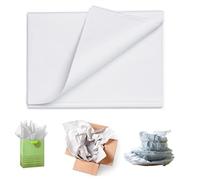 Sabco Lot de 100 feuilles de papier de soie, papier cadeau, sans acide et sans plomb, taille 50,8 x 76,2 cm, pour emballage décoratif, esquisse et découpe de papier pour loisirs créatifs 20 x 30" blanc