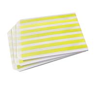 Sabco - Lot de 100 sacs en papier à rayures jaunes de 17,8 x 22,9 cm pour confiseries, bonbons, bonbons de mariage (100, 17,8 x 22,9 cm)