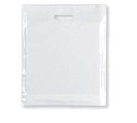 Sabco Lot de 50 sacs de transport solides en plastique transparent avec poignée découpée 38,1 x 45,7 x 7,6 cm