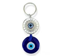 SabelAX - Porte-clés œil turc - amulettes de chance et de protection - Amulette mauvais œil - Porte-clés original - Porte-clés unisexe pour femme et homme - Porte-clés voiture maison nouvelle, bleu