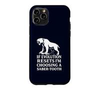 Saber Tooth Tiger Evolution Reset Vintage Animal Lover Humour Coque pour iPhone 11 Pro