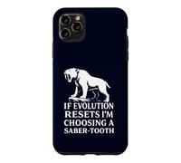 Saber Tooth Tiger Evolution Reset Vintage Animal Lover Humour Coque pour iPhone 11 Pro Max