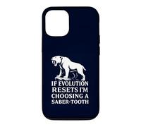 Saber Tooth Tiger Evolution Reset Vintage Animal Lover Humour Coque pour iPhone 12/12 Pro