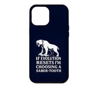 Saber Tooth Tiger Evolution Reset Vintage Animal Lover Humour Coque pour iPhone 12 Pro Max