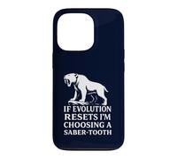 Saber Tooth Tiger Evolution Reset Vintage Animal Lover Humour Coque pour iPhone 13 Pro