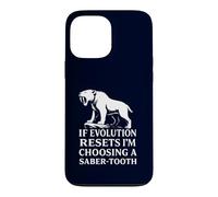 Saber Tooth Tiger Evolution Reset Vintage Animal Lover Humour Coque pour iPhone 13 Pro Max
