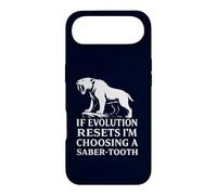Saber Tooth Tiger Evolution Reset Vintage Animal Lover Humour Coque pour iPhone Air