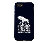 Saber Tooth Tiger Evolution Reset Vintage Animal Lover Humour Coque pour iPhone SE (2020) / 7/8