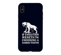 Saber Tooth Tiger Evolution Reset Vintage Animal Lover Humour Coque pour iPhone XS Max