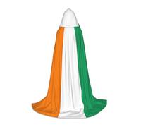 SABFWF Cape à capuche imprimée drapeau de la Côte d'Ivoire pour homme, cape de magicien avec capuche, parfaite pour Halloween et cosplay
