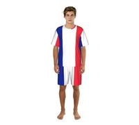 SABFWF Ensemble de pyjama pour homme imprimé drapeau français, ensemble de pyjama confortable pour homme avec short, parfait pour les nuits d'été, Noir , XL