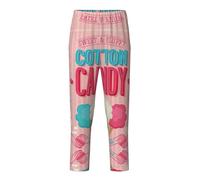 SABFWF Pantalon de pyjama tendance à imprimé barbe à papa, pantalon de pyjama en coton, confortable pour toutes les saisons, Noir , 10-12