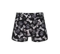SABFWF Sous-vêtement confortable pour homme avec empreintes de pattes de chien et chiot, boxer polyvalent, choix parfait pour la mode masculine, Noir , XXL