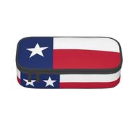 SABFWF Trousse à crayons polyvalente avec imprimé drapeau du Texas - Grande capacité - Pour le bureau, Noir , Taille unique, Étui à clé