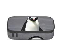 SABFWF Trousse à crayons polyvalente avec imprimé pingouin mignon - Grande capacité - Pour le bureau, Noir , Taille unique, Étui à clé