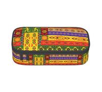 SABFWF Trousse multifonction à motifs nationaux africains, parfaite pour les étudiants, les professionnels et les voyageurs, Noir , Taille unique, Trousse de maquillage