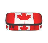 SABFWF Trousse multifonction avec imprimé drapeau canadien, parfaite pour les étudiants, les professionnels et les voyageurs, Noir , Taille unique, Trousse de maquillage