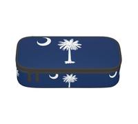 SABFWF Trousse multifonction avec imprimé drapeau de la Caroline du Sud, parfaite pour les étudiants, les professionnels et les voyageurs, Noir , Taille unique, Trousse de maquillage