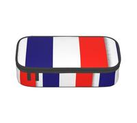 SABFWF Trousse multifonction avec imprimé drapeau français, parfaite pour les étudiants, les professionnels et les voyageurs, Noir , Taille unique, Trousse de maquillage