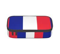 SABFWF Trousse multifonction avec imprimé drapeau français, parfaite pour les étudiants, les professionnels et les voyageurs, Noir , Taille unique, Trousse de maquillage