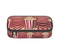 SABFWF Trousse multifonction avec imprimé pop-corn, parfaite pour les étudiants, les professionnels et les voyageurs, Noir , Taille unique, Trousse de maquillage