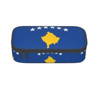 SABFWF Trousse multifonction imprimée drapeau du Kosovo, parfaite pour les étudiants, les professionnels et les voyageurs, Noir , Taille unique, Trousse de maquillage