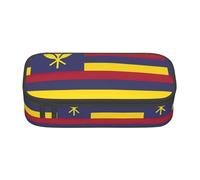 SABFWF Trousse multifonction imprimée drapeau du royaume d'Hawaï, parfaite pour les étudiants, les professionnels et les voyageurs, Noir , Taille unique, Trousse de maquillage