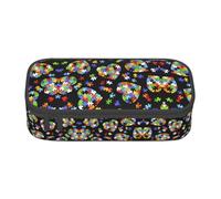 SABFWF Trousse multifonction pour sensibilisation à l'autisme, pièces de puzzle, imprimé cœur, parfaite pour les étudiants, les professionnels et les voyageurs, Noir , Taille unique, Trousse de