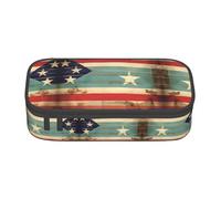 SABFWF Trousse polyvalente avec imprimé drapeau de Porto Rico - Grande capacité - Pour le bureau, Noir , Taille unique, Étui à clé