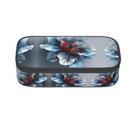 SABFWF Trousse polyvalente avec imprimé floral 3D - Grande capacité - Pour le bureau, Noir , Taille unique, Étui à clé
