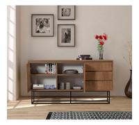 Sabinov - Buffet En Bois 2 Portes Et 3 Tiroirs 140 Cm