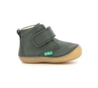 Kickers Bottillons Sabio Cuir Doublure cuir Fermeture scratch Mixte Enfant Kaki 18 EU