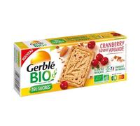 SABLÉ AMANDE CRANBERRY BIO 132G, GERBLÉ BIO, LOT DE 4