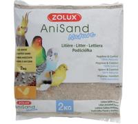 Litière sable anisand crystal pour oiseaux Zolux Blanc 2 kg