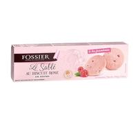 SABLE AU BISCUIT ROSE À LA FRAMBOISE 110GR, BISCUITS FOSSIER, LOT DE 4