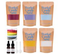 Sable de bougie 500 g avec parfum et mèche, kit de sable de bougie perlé, 5 couleurs, bougies parfumées à la rose et à la lavande, fabrication de bougies pour fabriquer vos propres bougies, poudre de