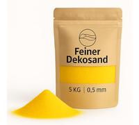 Sable décoratif jaune comme décoration colorée - 5 kg de petites pierres décoratives Ø 0,5 mm pour verres, vases