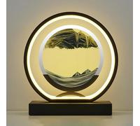 Sable Dynamique 3D, Peinture De Sable Qui Coule avec LED, Peinture de Sables Mouvants, Pivotant à 360°Lampe Peinture Sable, pour étagère de Bureau de Décoration Intérieure, Peinture 3D sur Sables ( Co
