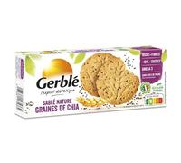 SABLÉ NATURE AU GRAINES CHIA 132G, GERBLÉ, LOT DE 4