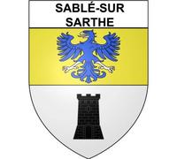 Sablé-sur-Sarthe 72 ville Stickers blason autocollant adhésif - Taille : 8 cm