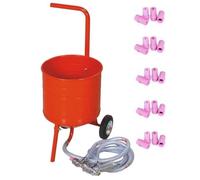 Sableuse Aérogommeuse mobile sur Roulettes 31,50L 50lb 23kg + 20 Buses